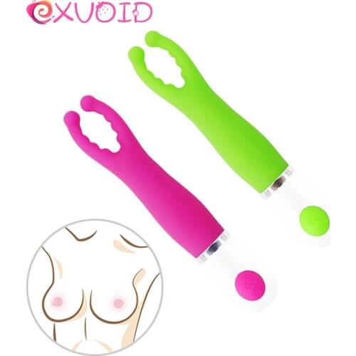 EXVOID Masturbate Dildo Vibrator Clip Vibrator G spot Stimulate Sex Toys for Women Silicone Dildo Nipple Clip Vibrators