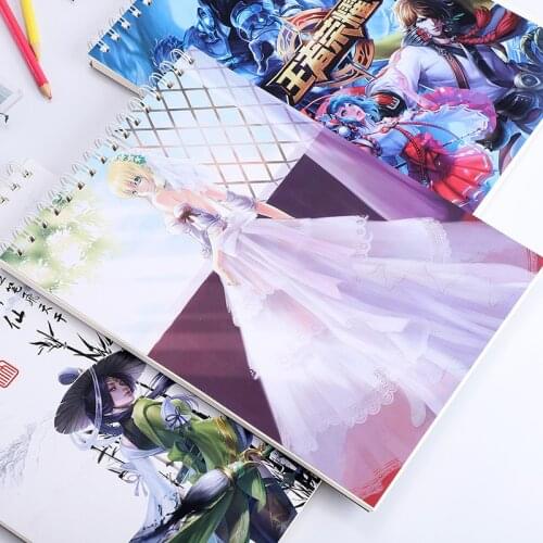Agenda A4 Anime Sketchbook Painting Сoloring Book Graffiti Notepad Kawaii Coil Hand Drawing Notebook Art Supplies Stationery