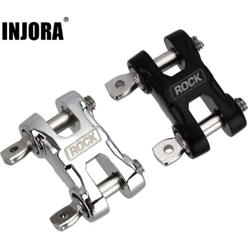 INJORA Metal ROCK Bumper D-ring Tow Hook for 1/10 RC Crawler Car Traxxas TRX-4 Axial SCX10 90046 Redcat GEN8