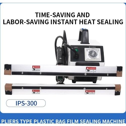 IPS-300 Pliers Type Plastic Bag Film Sealing Machine Instant Heat Portable Double Side Heating