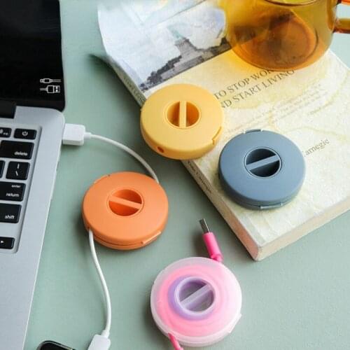 Data Cable Storage Box Earphone Cable Winding Device Mobile Phone Charging Cable Storage Cable Organizer Finishing Coil Buckle