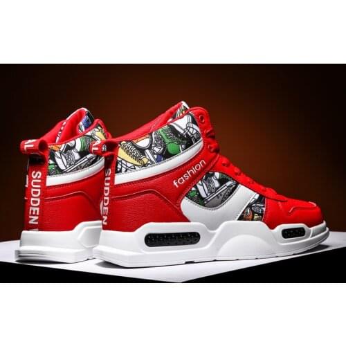 Unisex Sneakers Mens Basketball Shoes Fashion Graffiti Shoes Male Comforthable Sports Shoes Gym Training Athletic Shoes Women