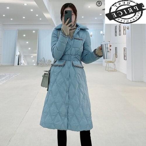 Jacket Womens Down Long Winter Coat Female Korean Casual Thick Warm Duck Down Jacket Women Hooded Warm Outwear Hiver 110