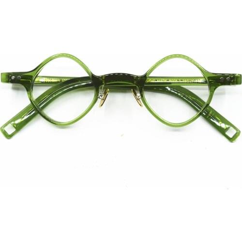 BETSION 2020 High Quality Vintage Acetate Creative Glasses for Men Women Optical Prescription Eyeglasses Small Irregular Frame