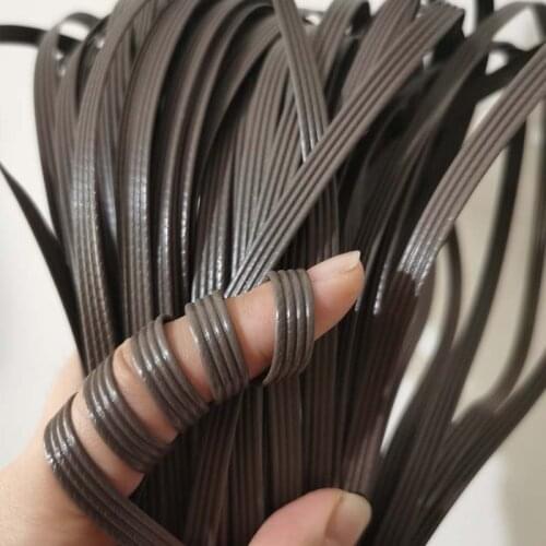 8mm 500g Light Grey Stripes PE Flat Synthetic Rattan Weaving Material For Home Furniture Chair Table Sofa Basket Decoration