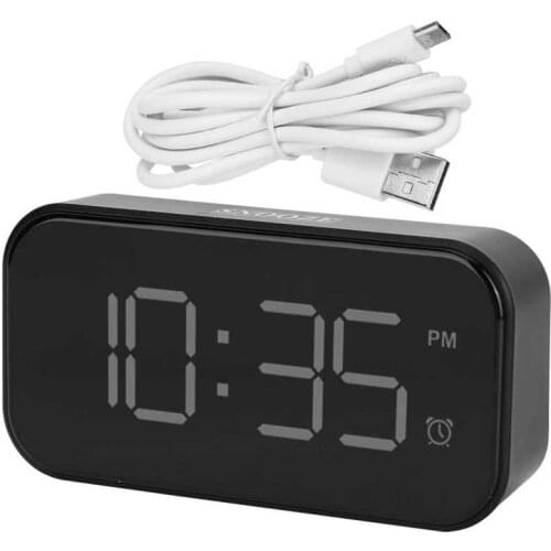 Portable LED Digital Clock Digital Touch Clock for Living Room with LED Mirror Screen Bedroom Durable