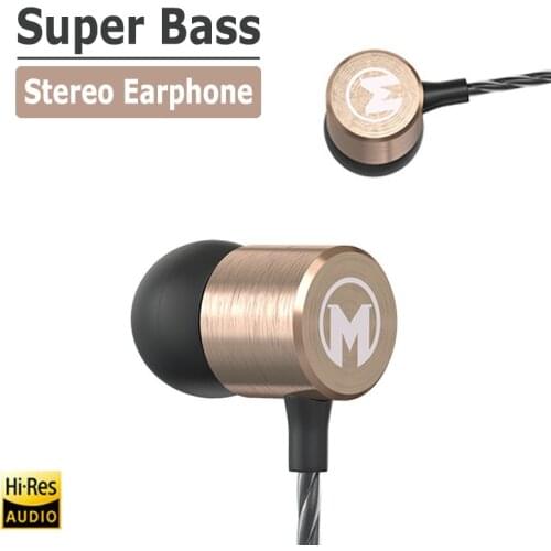 Hi-Res Stereo Wired Earphone With Mic & Controller, Super Bass, 3.5mm, Free Shipping, High Quality For All iOS & Android