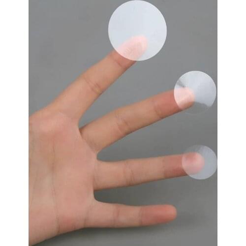 13/19/32/50mm Small large diameter clear round stickers transparent sticker round transparent labels circle PVC Sealing labels