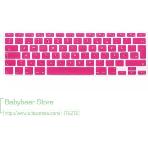 Danish Euro EU Silicone Keyboard Cover Skin Protector Protective Film For Mac MacBook Pro Air Retina 13 15 17 13.3 15.4