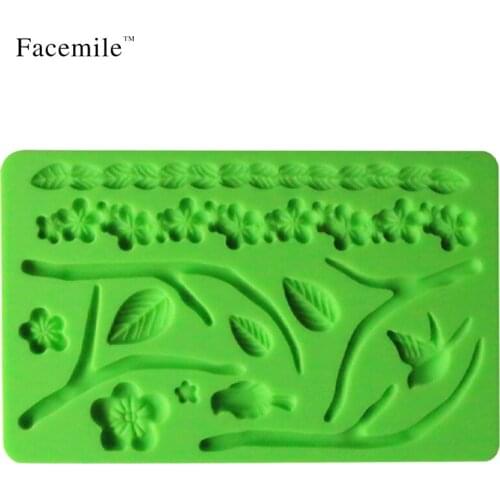 Plum Flower Silicone Lace Fondant Baking Mold DIY Gift Decorating Tools 3D Polymer Clay Resin Candy Fimo Mold