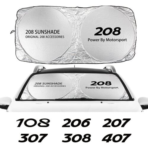 Car Windshield Sunshades Sun Shade Covers Front Window Visors For Peugeot 208 207 308 206 307 407 2008 Rcz Rifter Accessories
