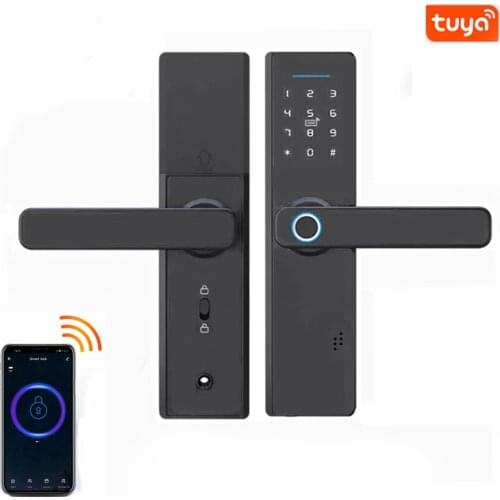 Fingerprint Lock Tuya APP WiFi Door Lock Smart Digital Door lock Fechadura Smart Lock Security Electronic Password RFID Unlock