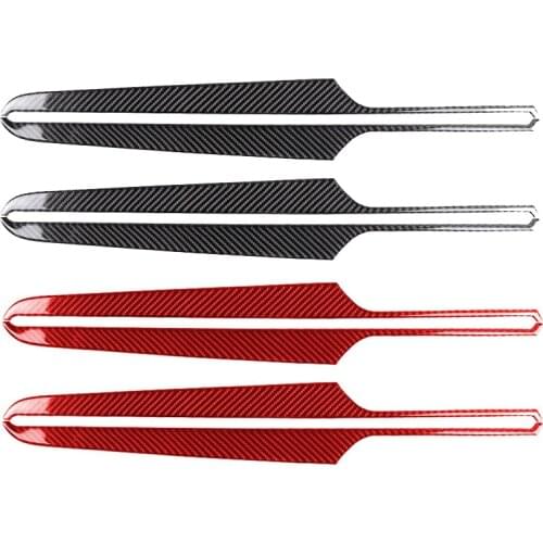 Interior Mouldings Fit For Porsche Macan 2014-2021 Real Carbon Fiber Door Panel Cover Decoration Trim 4PCS Car Accessories