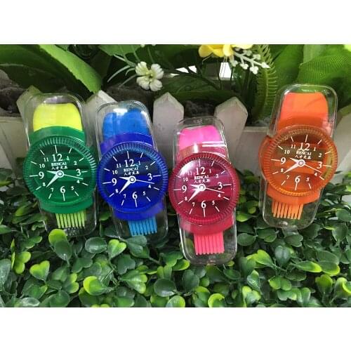 Funny Cute Watches Students Children Supplies Plastic Pencil With Erasers Brush