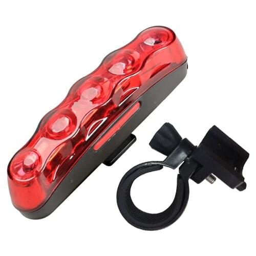 5 LED Bicycle Rear Light Safety Red Tail Light Back Strip Lamp Waterproof Anti-shock bike light bike accessories 2021