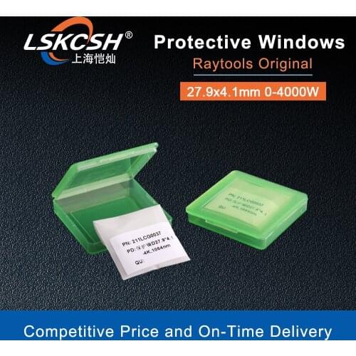 LSKCSH 20pcs/lot Raytools Lens Protective glass/ protective windows original 27.9*4.1mm For Raytools laser head BT240 BM111