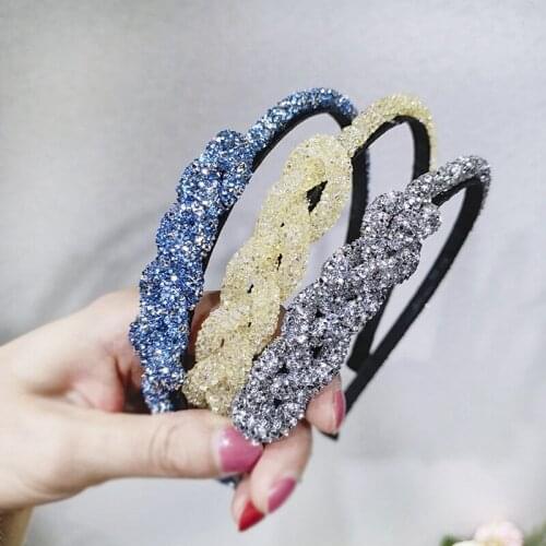 Luxury Diamond Hairbands Women Elegant Headband Hair Bands Bezel Hoops Headwear For Hair Girls Fashion Hair Accessories 2021