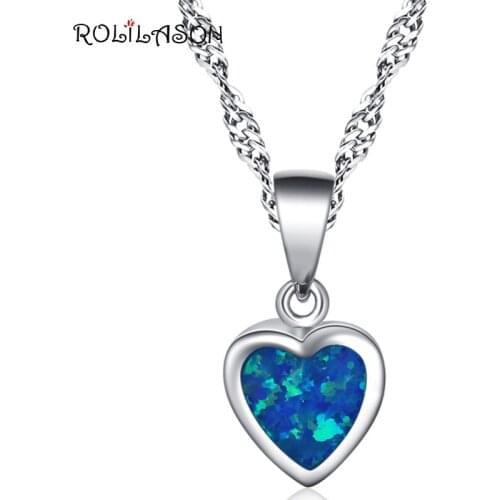 925 sterling silver Necklace Pendants Classic gift created white opal for women anniversary jewelry SP18