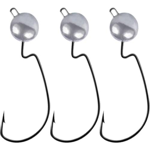 10Pcs/Lot Jig Head Crank Fishing Hook 3.5g 5g 7g 10g Soft Worm Fishing Hooks For Pike Bass Jigging Fishing Tackle 2021