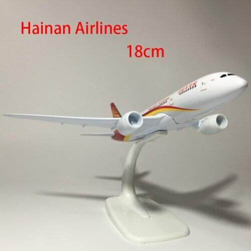 18 Cm Diecast Airplane Model Hainan Airlines 787 Alloy Toys for Boys Birthday Gift Plane Adult Collection Display
