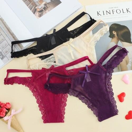 3pcs/Lot Women Lace Sexy Seamless Mesh G-String Fashion Underwear Ladies Briefs Hollow Out Panties Thong Female Lingerie Bragas