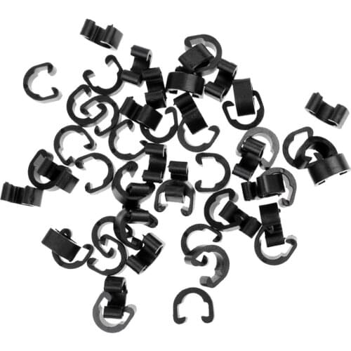 50 Pcs Plastic MTB Road Bike Brake Shift Cable Guides Housing Hose C Clips Buckle