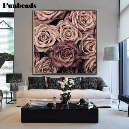 Diamond art Romantic rose Floral Lovely 5d diy diamond painting full square/round diamond rhinestone embroidery New gift,FF4114