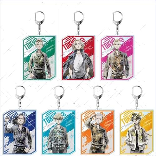 Anime Tokyo Revengers Sano Manjirō Hanagaki Takemichi Pendant Acrylic Keychain Keyring School Bag Charm Cosplay Decorate Gifts
