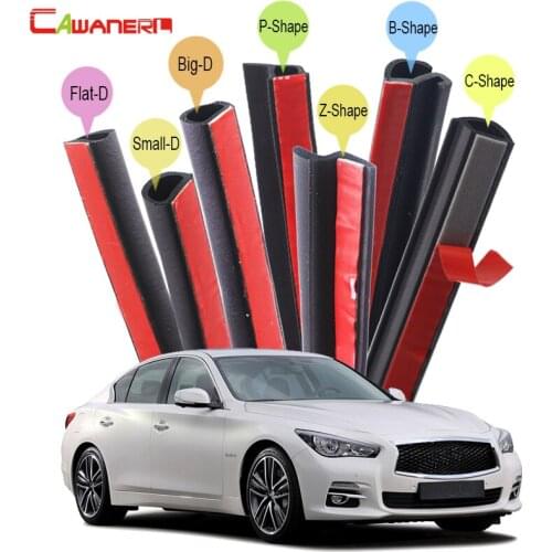 Cawanerl Full Car Rubber Sealing Seal Strip Kit Sound Control Seal Edge Trim Weatherstrip For Infiniti Q Q45 Q50 Q70L Q50L