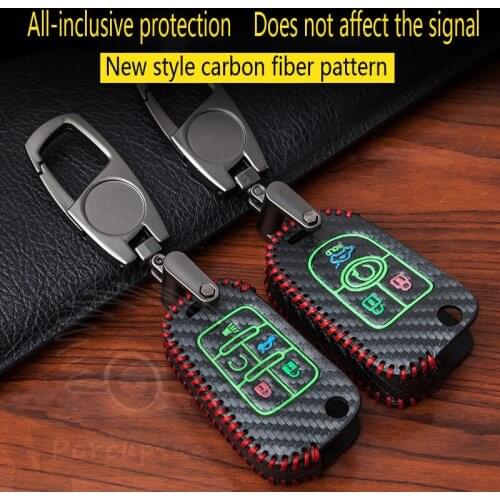 Carbon fiber car key bags Key Cases for Buick Excelle GT GL8 for Chevrolet Cruze For OPEL VAUXHALL Insignia MOKKA BUICK key fold
