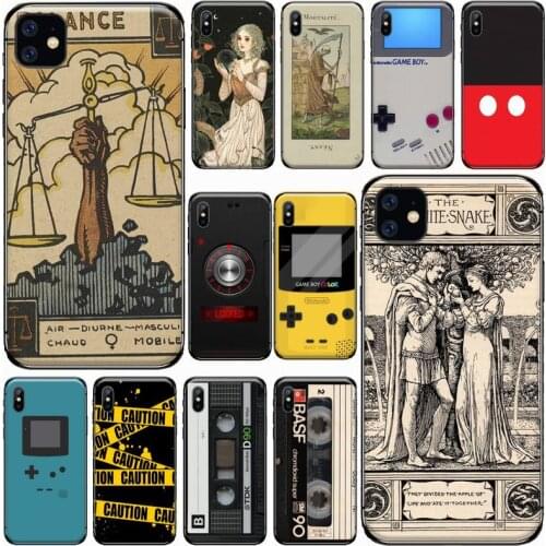 Retro fun game console Phone Cases For iphone 7 8 12 11 X XR XS pro Max Mini plus Soft silicone cover shell funda