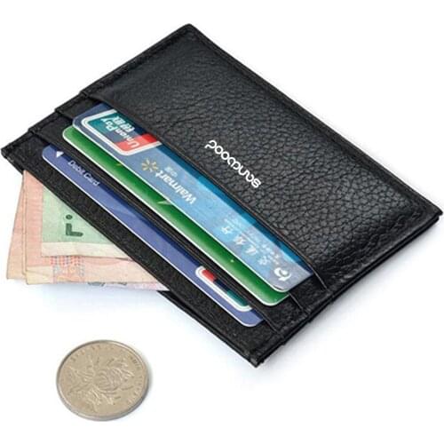Mens Slim Credit Card Holder Passport Cover Leather Wallet Men Coin Pocket Money Bag Purse Case To Protect Credit Cards Fashion