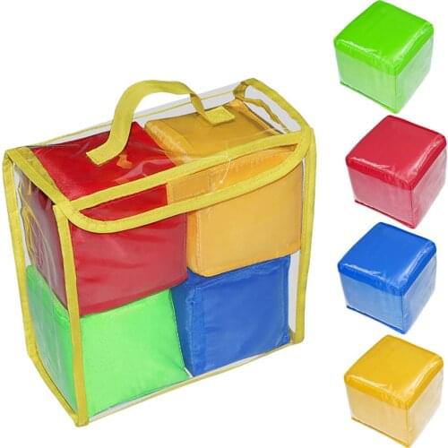 Baby Montessori Toys Soft Blocks Grab And Stack Educational Alphabet Digital Animal Cognitive Blocks DIY Throwing Dice Toys