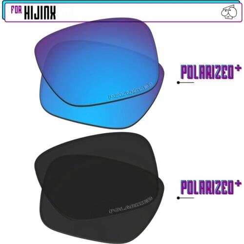 EZReplace Polarized Replacement Lenses for - Oakley Hijinx Sunglasses - BlackPPlus-BluePPlus
