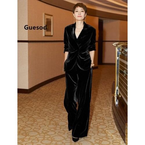 Женские осенние брючные костюмы Guesod China At AliExpress