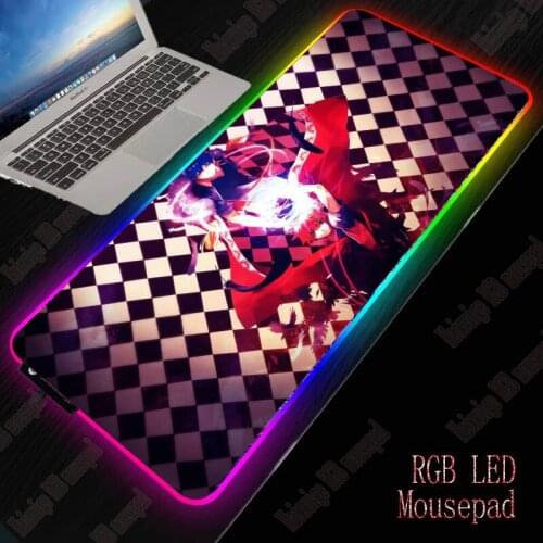 Haikyuu Anime RGB Large Mouse Pad Personalized Mousepad Gamer LED Light Luminous Laptop Gaming Accessories Desk Pad Mouse Mat