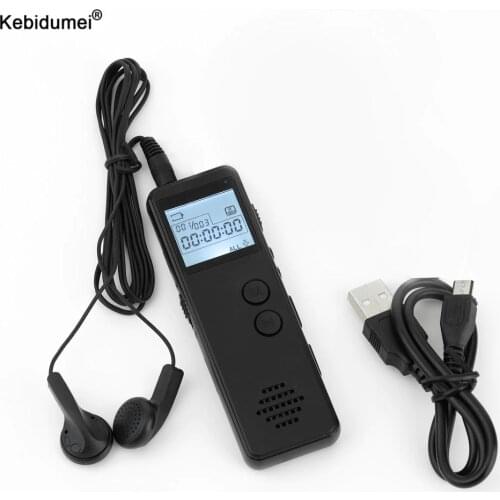 Kebidumei Long Distance One Key Recording Digital Voice Recorder Noise Reduction Audio Voice MP3 WAV Record Player 128Kbps