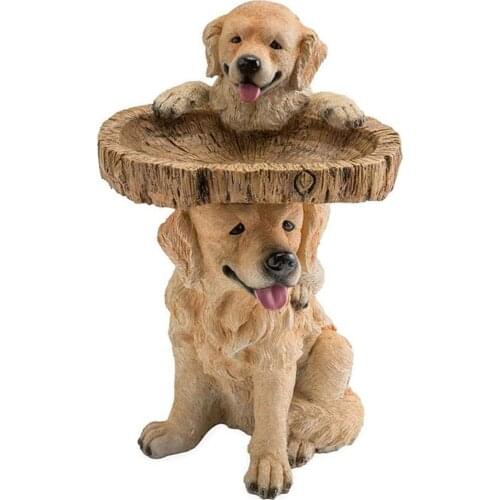 Creative Resin Crafts Bird Feeder Household Garden Courtyard Lawn Simulation Animal Shape Ornaments Bird Feeding Pot