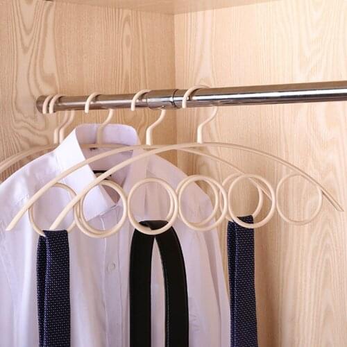 Creative Multifunctional Silk Scarf Hanger Belt Plastic Closet Organizers Porous Tie Storage Rack Hangers For Clothes