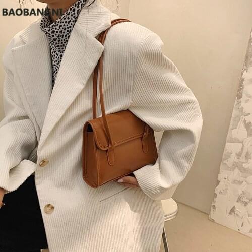 Fashion Textured European and American Retro Ladies Bag Simple One-shoulder Female Bag Oily Leather Western Style Briefcase