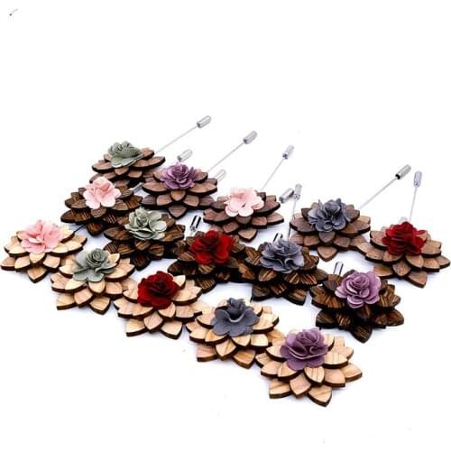 Retro Handmade Wooden Brooch High Quality American Wenge Wood Bow Tie Accessories Suit Dress Corsage Ties for Men