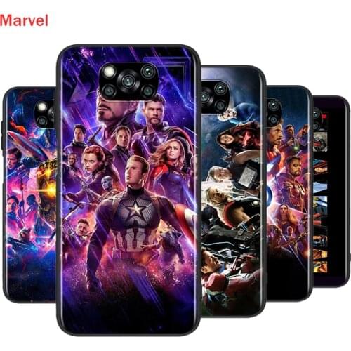 Marvel The Avengers For Xiaomi Poco X3 NFC M2 X2 F2 F3 C3 M3 F1 Pro Mi Play Mix 3 A3 A2 A1 6 5 Lite Soft Phone Case