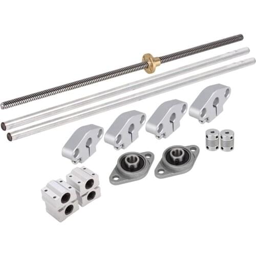 3D printer Guide rail parts -Vertical T8 Lead Screw &L300mm Optical Axis&KP08 bearing bracket Block with Dual Rail Shaft SK8