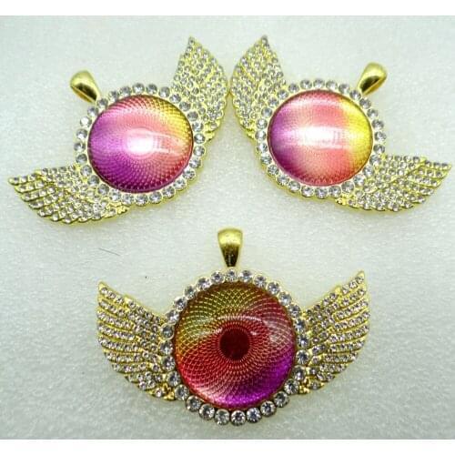 Natural Stone Quartz Crystal lapis Opal aventurine Round Shaped Pendant Diy Jewelry Making necklace for woman man 1PC