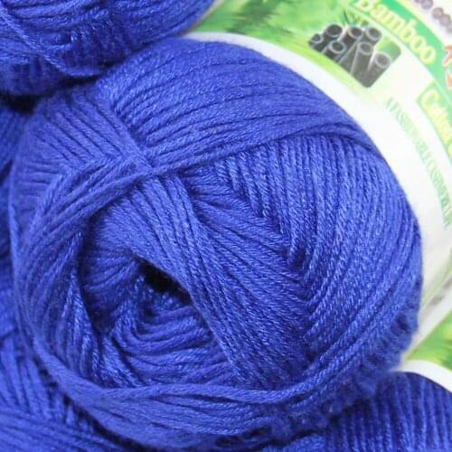 Lot of 1 BallsX50g Color optional Super Soft Natural Bamboo Cotton Knitting Yarn Royal blue 322-923