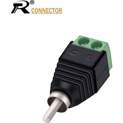 RCA Cable Audio Adapter Phono Speaker Wire to Male RCA Connector Adapter Plug AV Screw Terminal solderless Adapter 3pcs