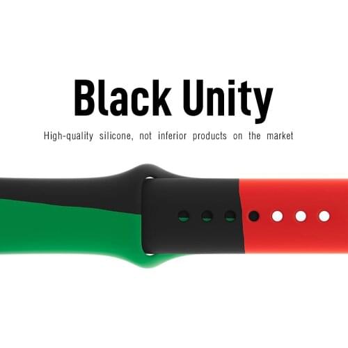 New Strap for Apple Watch Band Black Unity 38mm 42mm Iwatch Accessories Watch Sport Serie 4 5 SE 6 40mm 44mm Wristband Watchband