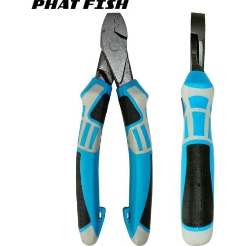 PHAT FISH 1pc Fishing Crimping Pliers for Single-Barrel Sleeves Tools Stainless Steel Leader Line Connecting Accessories