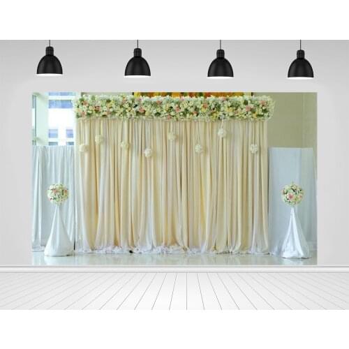 Scopiso Wedding Flower Backdrops Photography Champagne Curtain Rose Wall Stage Tassel Portrait Background Photocall Photo Studio