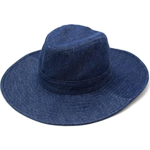 Fedora hat simple big brim beige fisherman hat womens cotton spring and summer sunscreen hat leisure beach hat basin hat